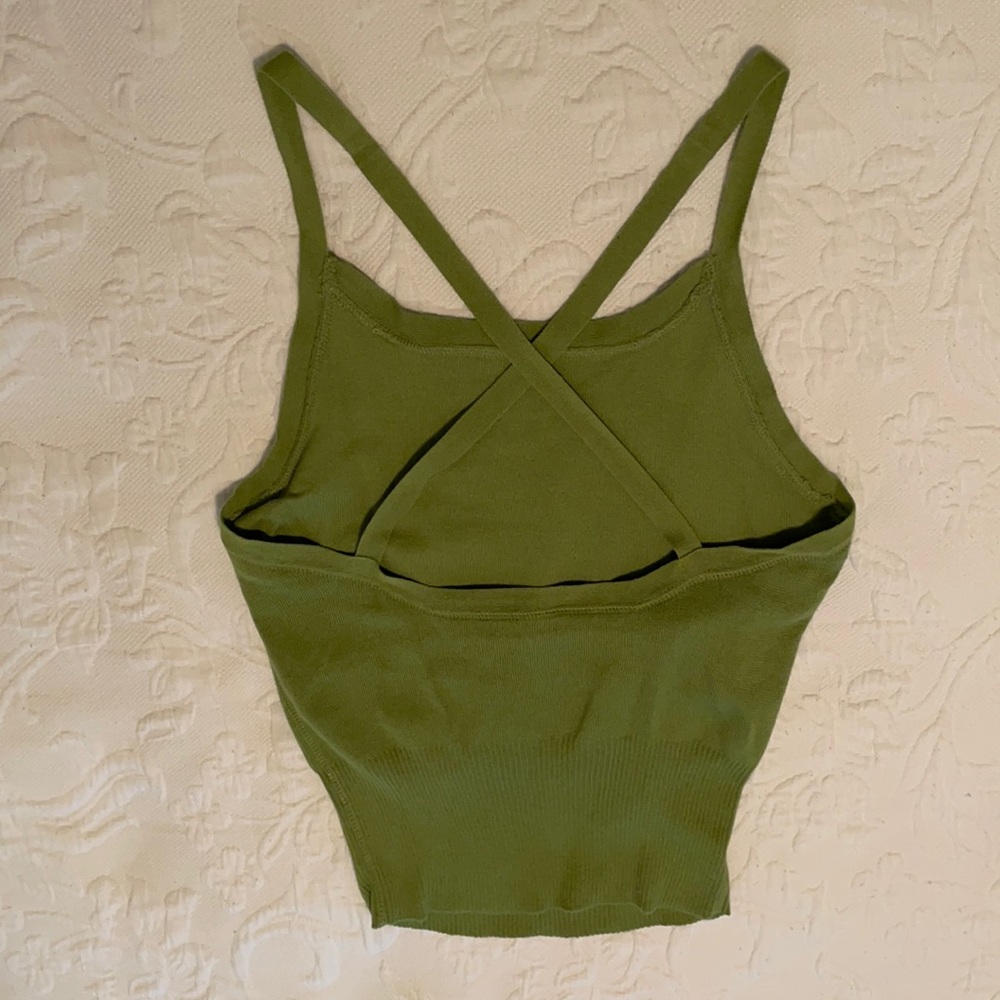 J. Crew green sweater halter size Medium EUC